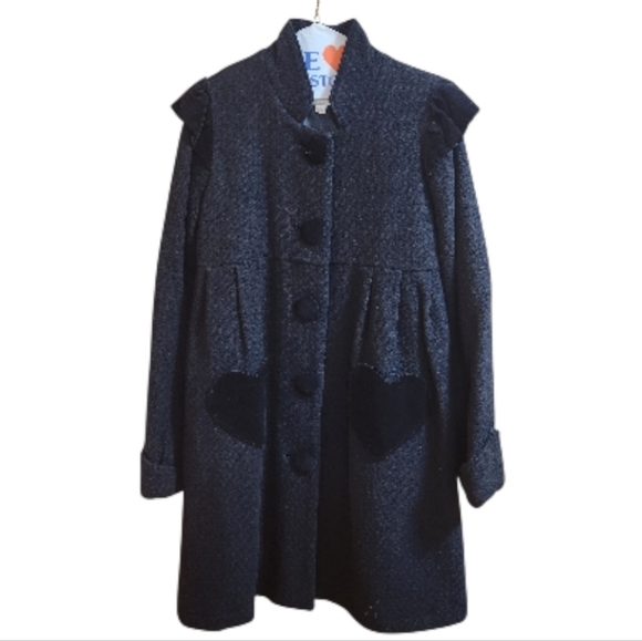 ERIN by Erin Fetherston Jackets & Blazers - ERIN by Erin Fetherston Charcoal Pea Coat